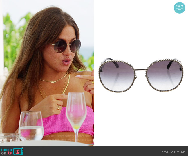 Chanel Chain-Link Accent Round Sunglasses worn by Brynn Whitfield