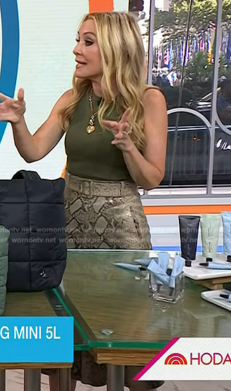 Chassie's snakeskin belted skirt on Today