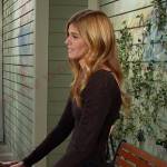 Chelsea’s black lace-up dress on Days of our Lives