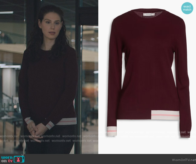 Chinti and Parker Wool and cashmere-blend sweater worn by Eva Victor (Rian) on Billions