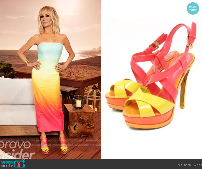 Christian Dior Slingback Sandals worn by Taylor Armstrong on The Real Housewives of Orange County