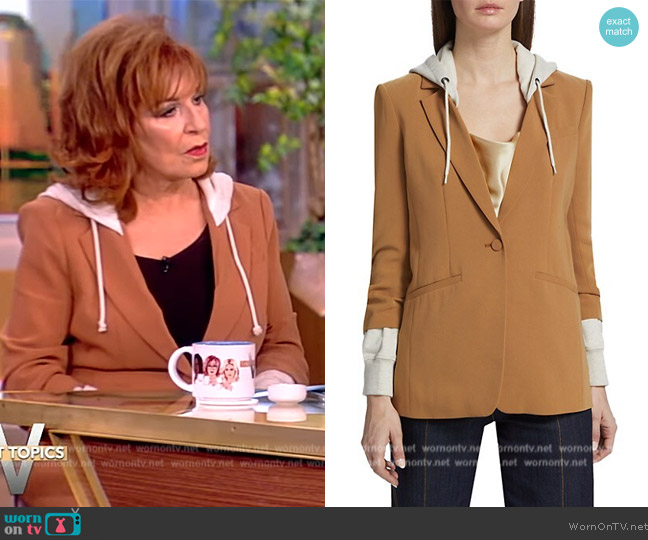 Cinq a Sept Khloe Hooded Blazer worn by Joy Behar on The View