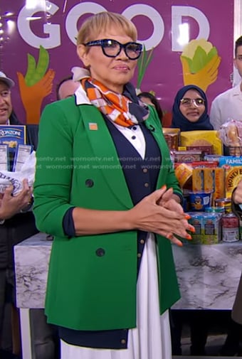 Claire Babineaux-Fontenot's green blazer on Good Morning America