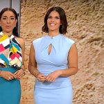 Dana Jacobson’s light blue keyhole dress on CBS Mornings