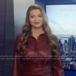 Dani Beckstrom’s burgundy leather Dress on Good Morning America