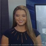 Dani Beckstrom’s navy cutout dress on Good Morning America