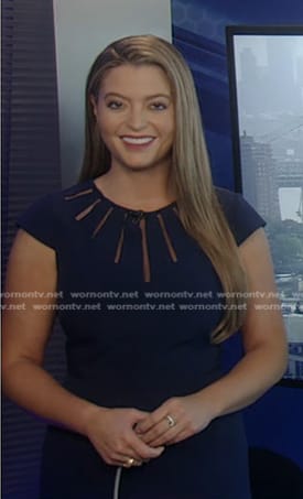 Dani Beckstrom's navy cutout dress on Good Morning America