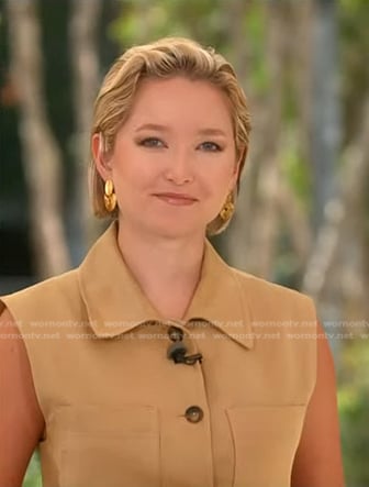 Dasha Burns's beige safari vest on NBC News Daily