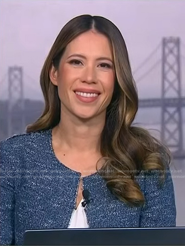 Deirdre's blue tweed jacket on NBC News Daily