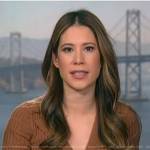 Deirdre Bosa's brown ribbed top on NBC News Daily