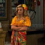 Destiny’s banana print wrap skirt on Bunkd