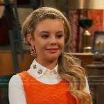 Destiny’s orange crochet mini dress on Bunkd