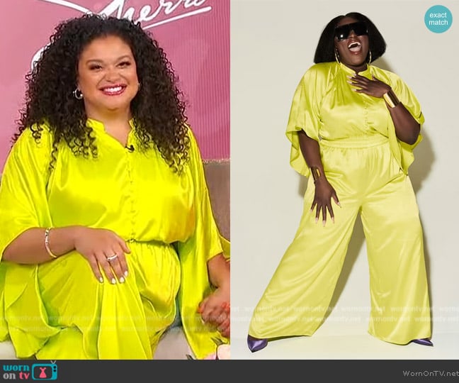 WornOnTV: Michelle Buteau’s yellow satin jumpsuit on Sherri | Clothes ...