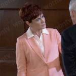 Diane’s coral suit on General Hospital