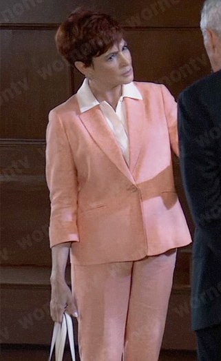 Diane's coral suit on General Hospital