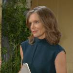 Diane’s dark teal midi dress on The Young and the Restless