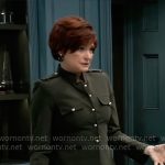 Diane’s olive green military style jacket on General Hospital