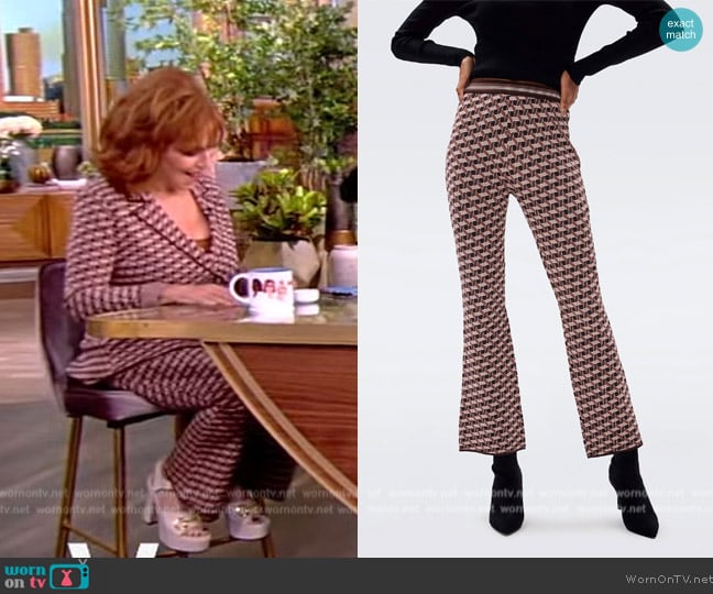 Diane von Furstenberg Juno Knit Jacquard Pants worn by Joy Behar on The View