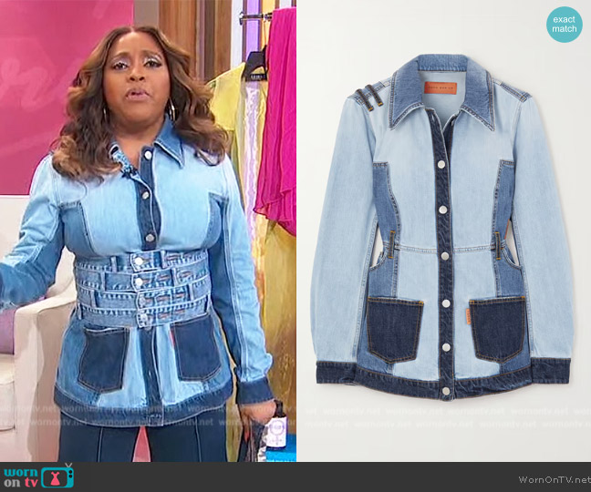 Buy Only Blue & White Color-Block Denim Jacket for Women Online @ Tata CLiQ