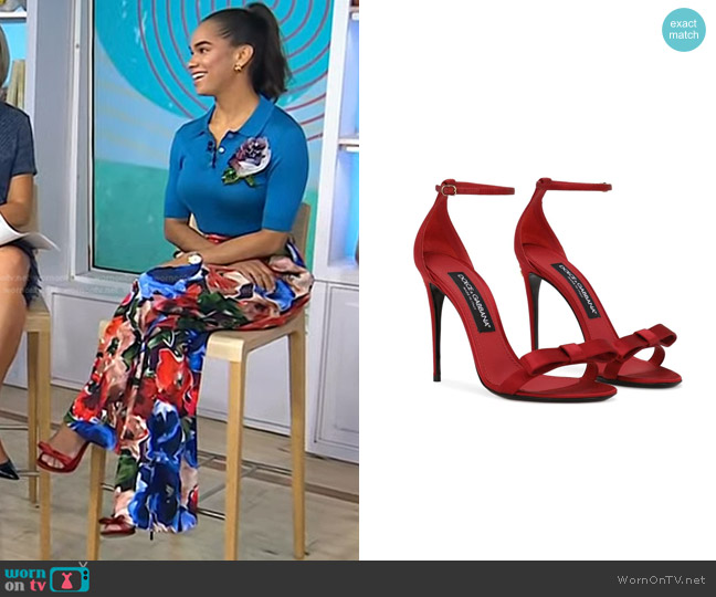 Dolce & Gabbana Kiera Bow Ankle Strap Sandal worn by Misty Copeland on Today