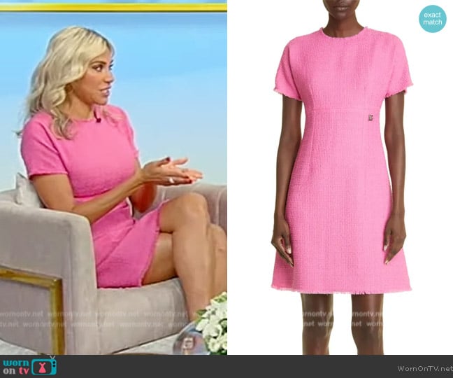 Dolce and Gabbana Tweed Short Dress w/ Logo Emblem worn by Dr Rocio Salas-Whalen on Tamron Hall Show