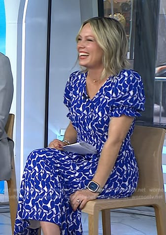 Dylan’s blue print midi dress on Today