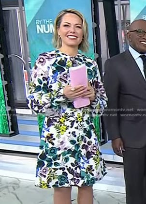 Dylan's floral print tie neck dress on Today