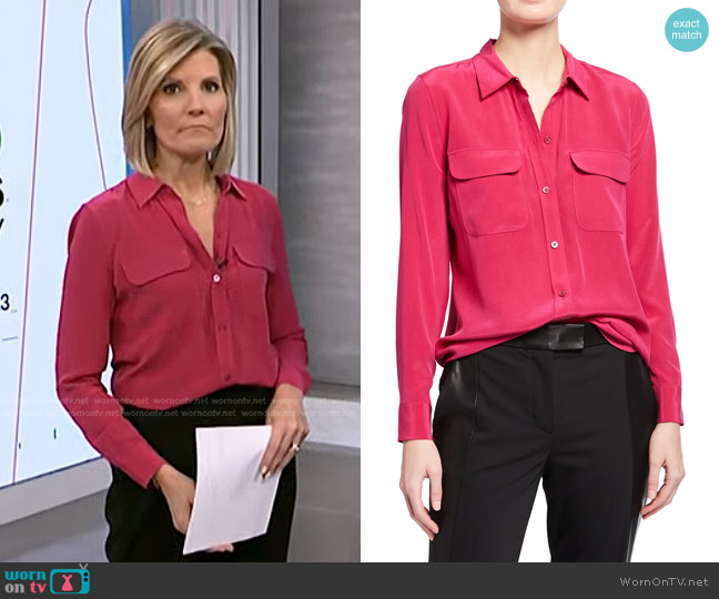 WornOnTV: Kate’s pink button down shirt on NBC News Daily | Kate Snow ...