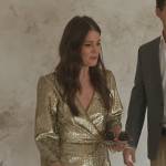 Erica’s metallic wrap dress on Southern Charm