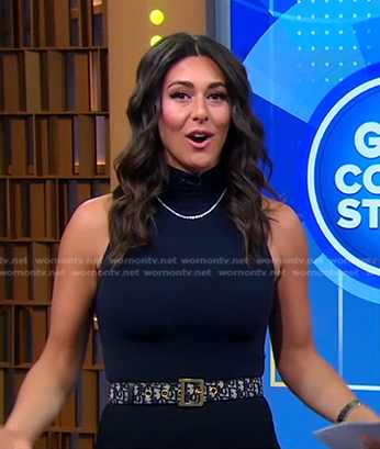 Erielle's embroidered belt on Good Morning America