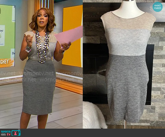 Escada Sleeveless Sweater Dress worn by Gayle King on CBS Mornings