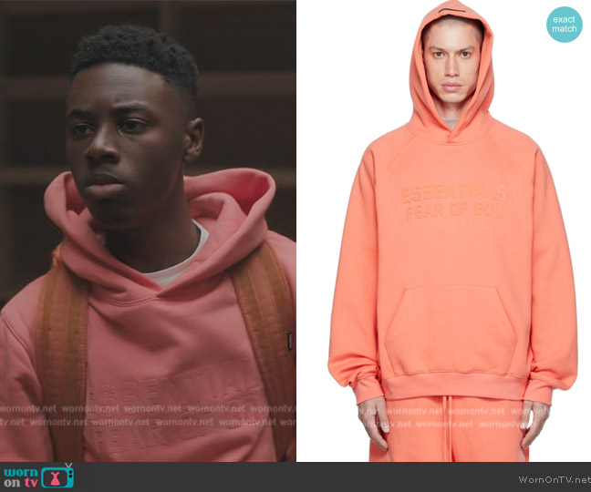 Kevin’s coral fear of god hoodie on The Chi