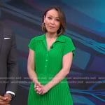 Eva's green pleated dress on Good Morning America