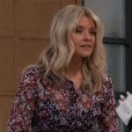 Felicia’s floral print blouse on General Hospital