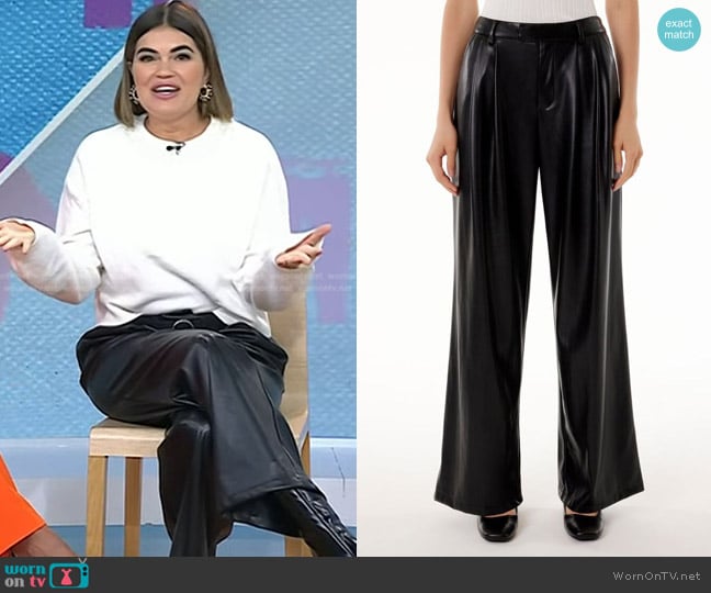 Barneys New York x Forever 21 Faux Leather Pants worn by Kathy Buccio on Today