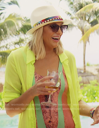 Gina's muscle swimsuit on The Real Housewives of Orange County