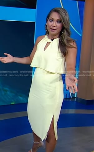 Ginger's yellow keyhole dress on Good Morning America