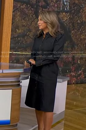 Ginger's indigo denim shirtdress on Good Morning America