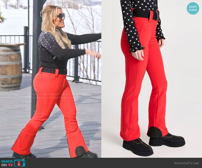 Goldbergh Pippa Ski Pants in Flame worn by Heather Gay on The Real Housewives of Salt Lake City