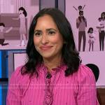 Grace Bastidas’s pink embroidered blouse on NBC News Daily