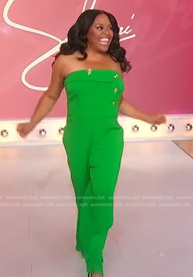 WornOnTV: Sherri’s green strapless jumpsuit on Sherri | Sherri Shepherd ...