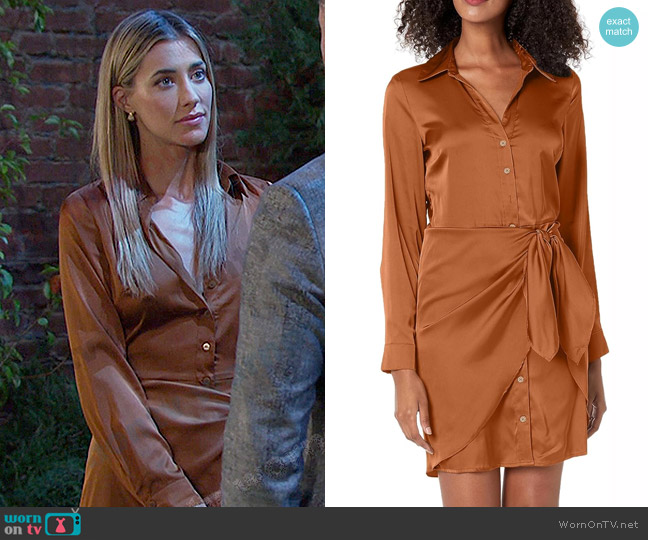 WornOnTV: Sloan’s brown shirtdress on Days of our Lives | Jessica ...