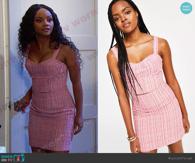 WornOnTV: Chanel's pink tweed top and skirt on Days of our Lives, Raven  Bowens