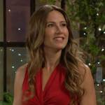 Heather’s red twist front top on The Young and the Restless