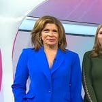 Hoda’s blue blazer and wide-leg pants on Today