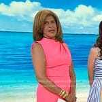 Hoda’s pink sleeveless wide-leg jumpsuit on Today