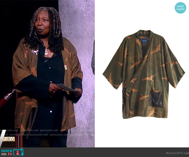 Indigo Union on Etsy Indigo Union Crane Print Kimono worn by Whoopi Goldberg on The View