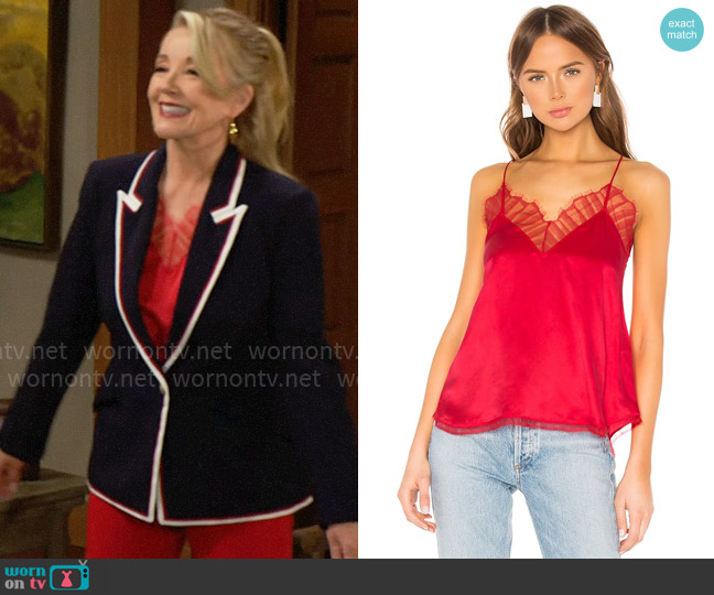 IRO Berwyn Cami worn by Nikki Reed Newman (Melody Thomas-Scott) on The Young and the Restless