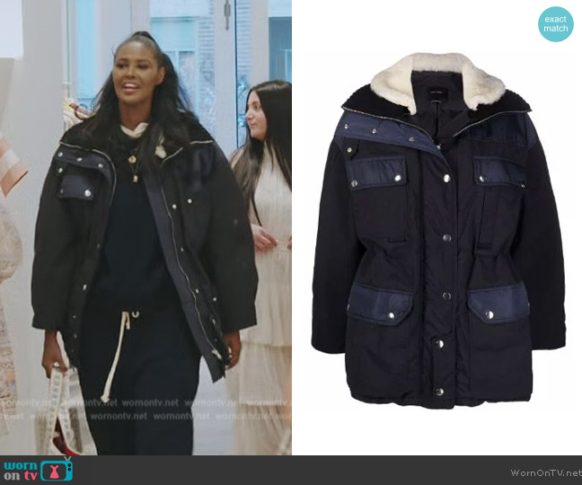 Isabel Marant Cargo-pocket padded coat worn by Ubah Hassan on The Real Housewives of New York City