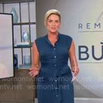 Jamie Yuccas’ long blue shirtdress on CBS Mornings